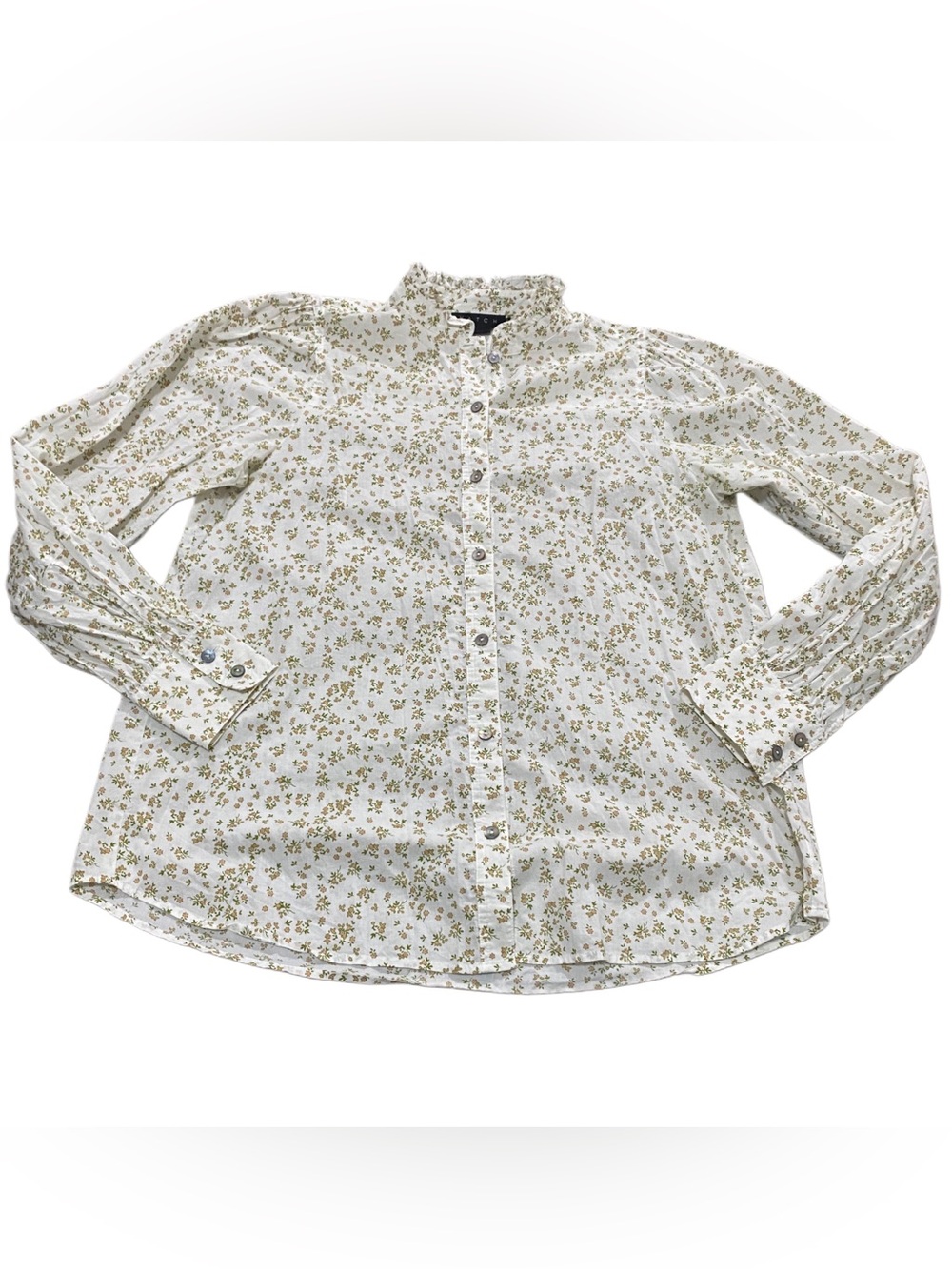 HATCH Maternity Micro Floral Organic Cotton Button Up Shirt XS / Hatch 0